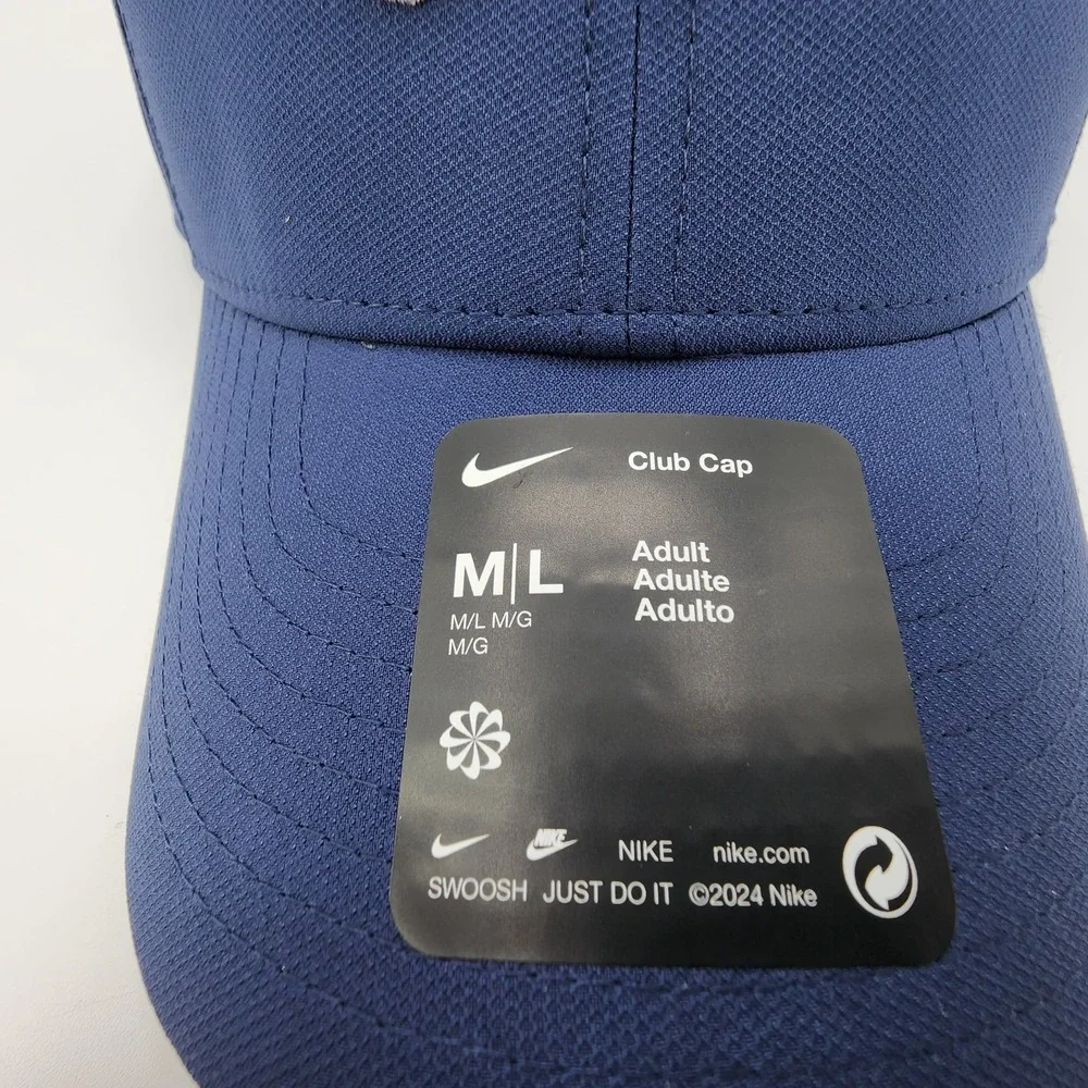 Nike Unisex‎ Club Performance Adjustable Hat Navy Swoosh Strapback Size M/L NEW